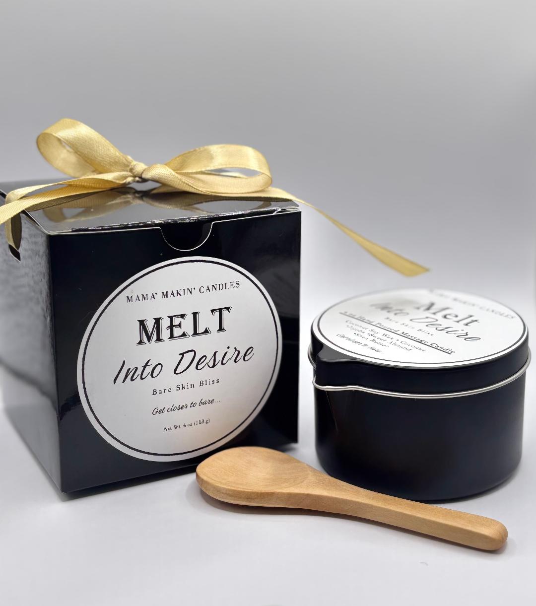 Melt Into Desire - Warm Body Massage Candle (4 oz) Bundle