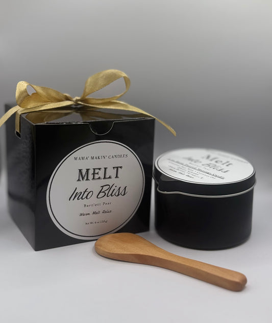 Melt Into Bliss - Warm Body Massage Candle (4 oz) Bundle