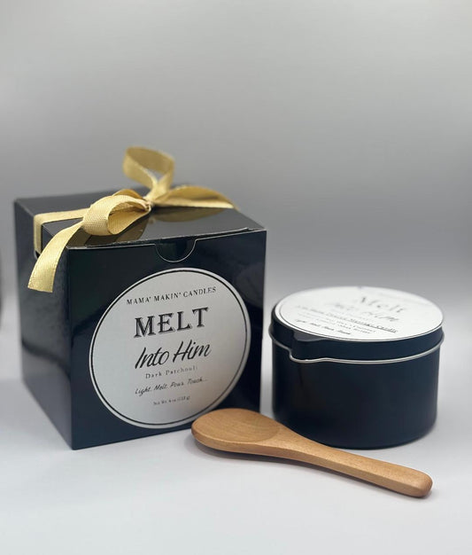 Melt Into Him - Warm Body Massage Candle (4 oz) Bundle